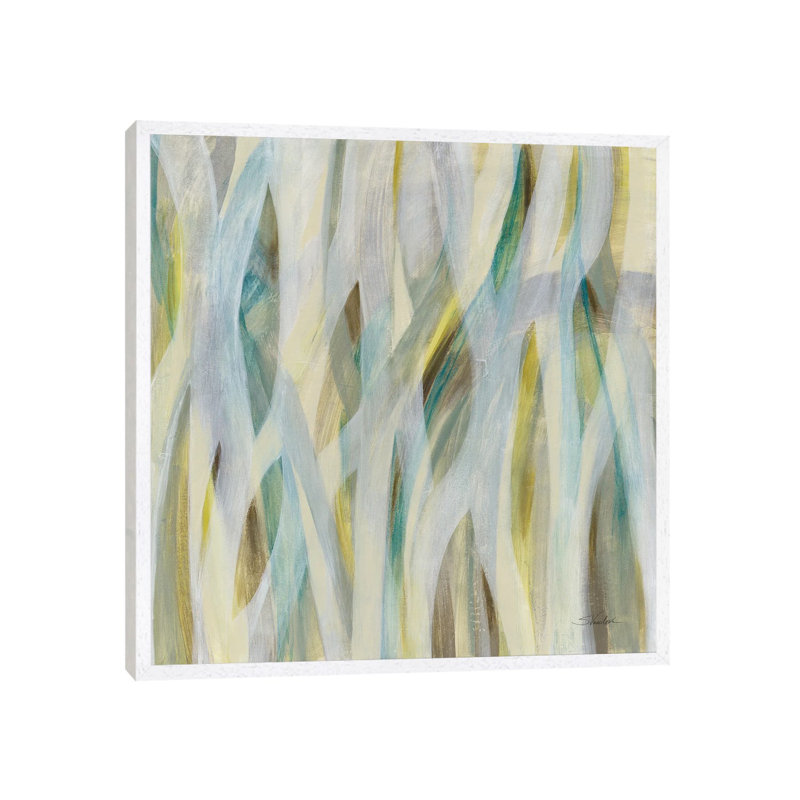 Grassy Meadow 1 Piece Wall Art on Canvas, 93.98 cm H x 93.98 cm W, White Framed