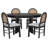 5-Piece Retro Functional Dining Set, 1 Extendable Table With a 16-Inch Leaf-1819542960-1828618871