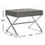 Repose-pieds standard capitonné de 25,2 po Boldberg-899740883