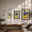 Lemon Modern Poster Mid-Century - Framed Print-465345377-465345380