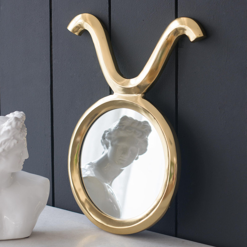 12.5" x 16" Modern Round Mirror