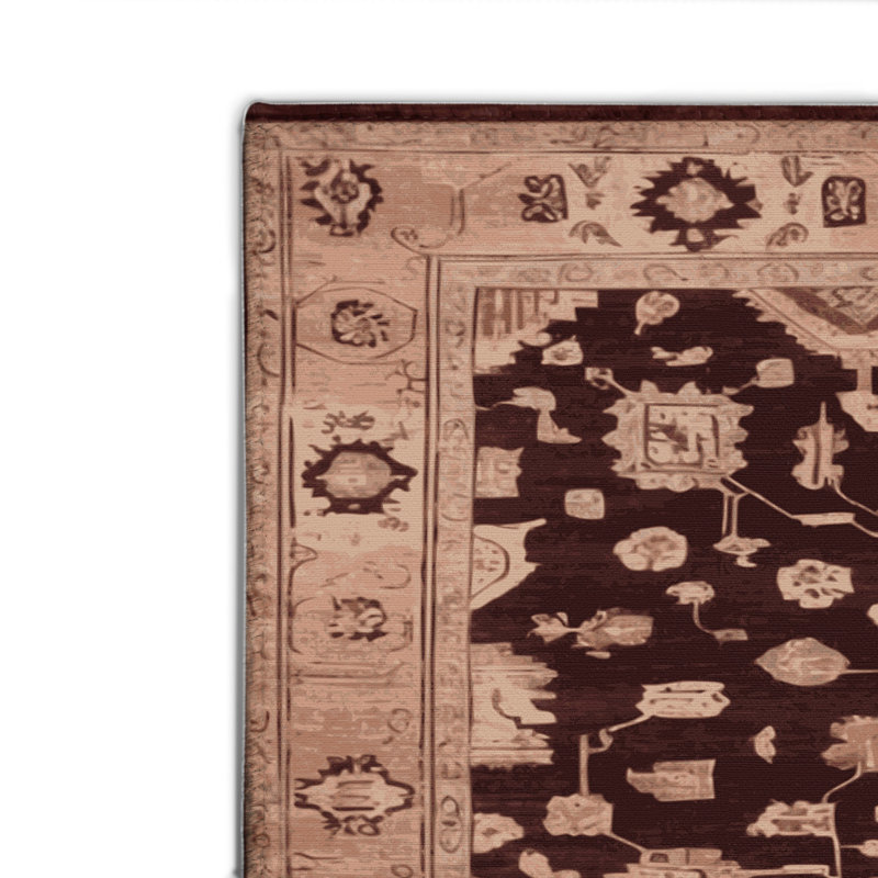 Tapis intérieur et extérieur brun Overdyed, Rectangle 4pi x 6 pi