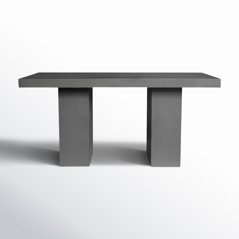Table de salle à manger Tommen, Pierre grise foncé