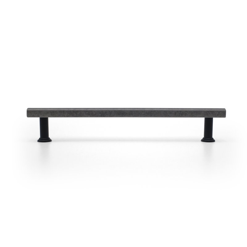Mod Two Tone Bar / Handle Pull, 12", Matte Black/Weathered Nickel