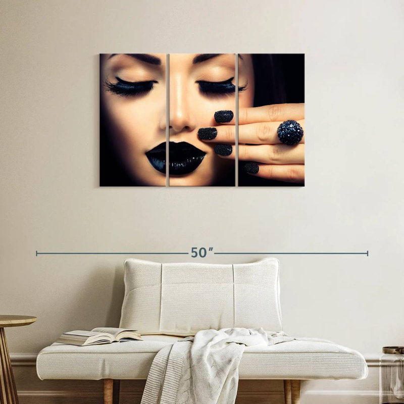 Shuttleworth Black Themed Makeup, 24" H x 38" W