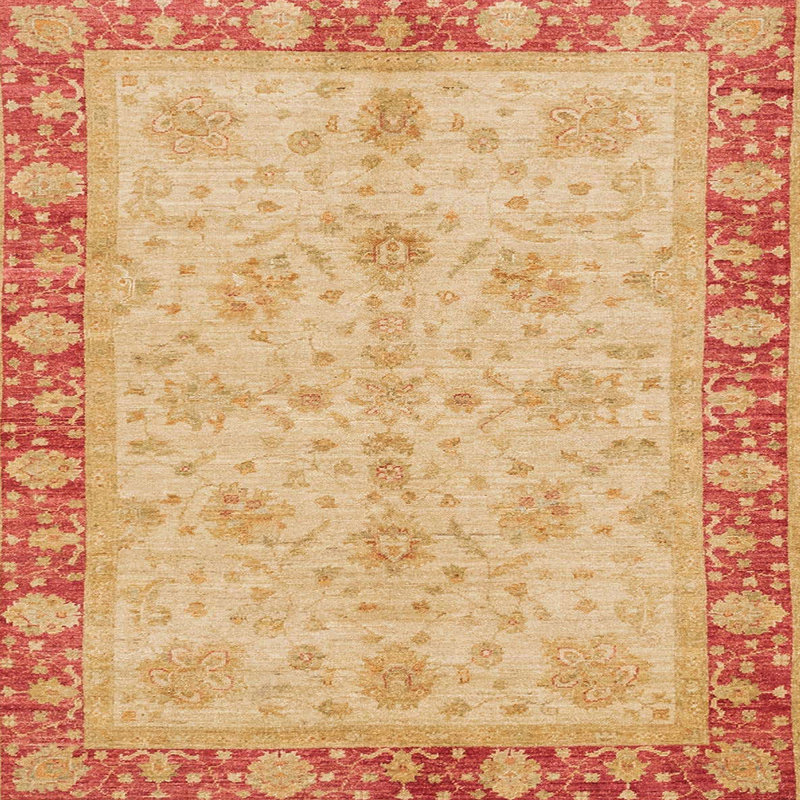Tapis décoratif multicolore à motif abstrait, Carré 6 pi