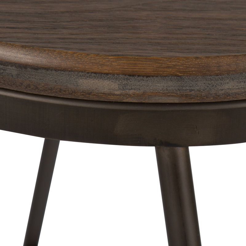 Tabouret de bar et de comptoir LaGuardia, Gris, Brun, Tabouret de comptoir (assise de 24 po de hauteur)