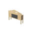 Tête de lit armoire de rangement pour lit double Montessori-2096649681