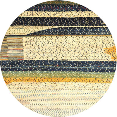 Tapis abstrait vert / beige Warre