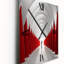 Horloge murale rouge et blanche Path To The Dream - Paysage abstrait-99635041