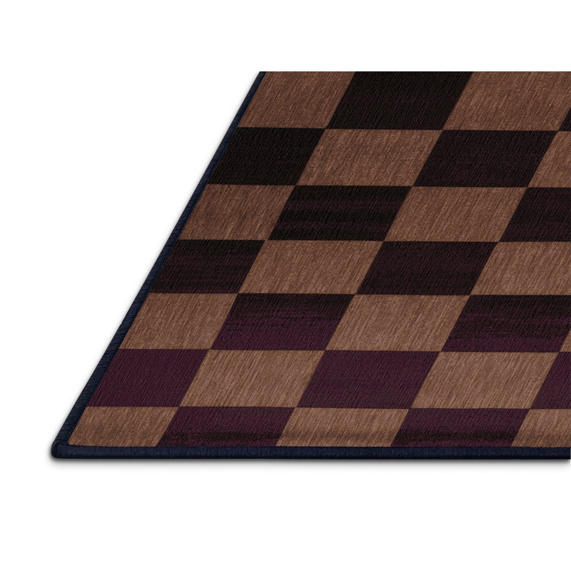 Tapis damier noir lavable à la machine, Carré 3 pi