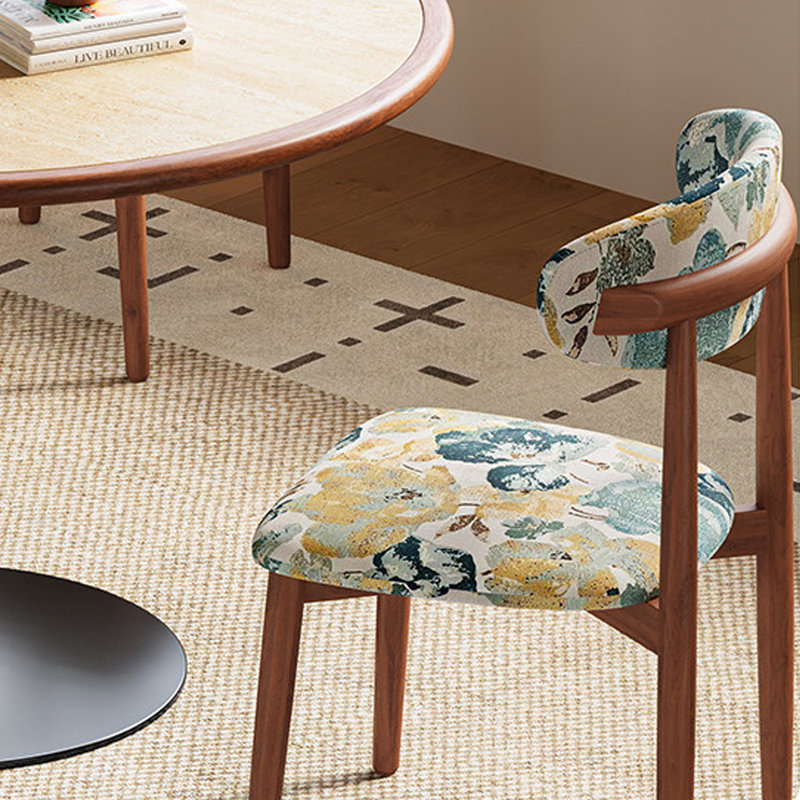 Ensemble repas pour 6 personnes Jamil, 7 pièces : table, 6 chaises, H 29,52 po x L 47,24 po x l 47,24 po