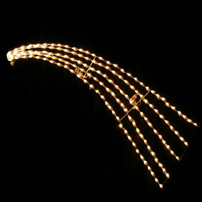Étalage lumineux d'étoile filante