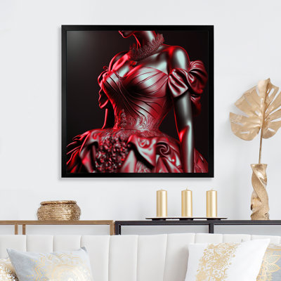 Vintage Stylish Evening Dress - Print on Canvas