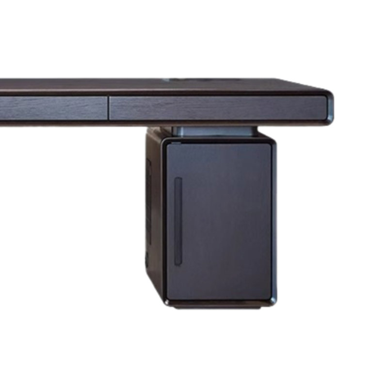 Bureau haut de gamme pour le bureau personnel et le rangement du travail, H 29,53 po x l 86,61 po x P 31,5 po, Tanné