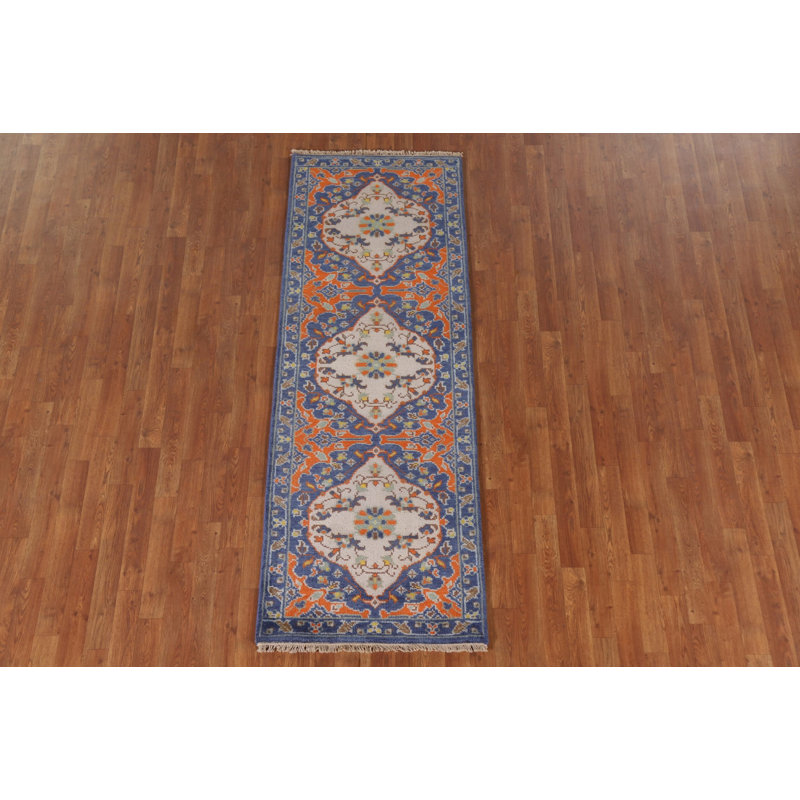 Tapis de couloir oriental bleu 3x7