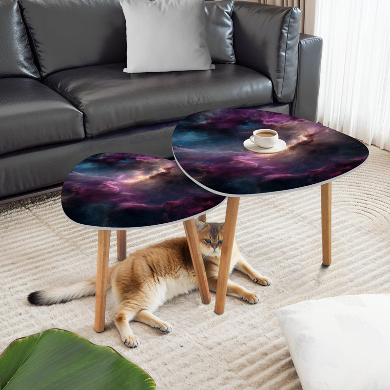 Ensemble de 2 tables basses gigognes Triangle