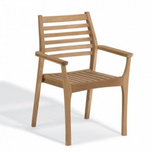 Mera Stacking Patio Dining Chair, Natural