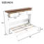 Lit escamotable simple avec 3 tiroirs, blanc