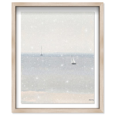 A minimalist oil pain II Shadowbox Nautical & Beach Print by Oliver Gal, Black Frame, 16 x 20