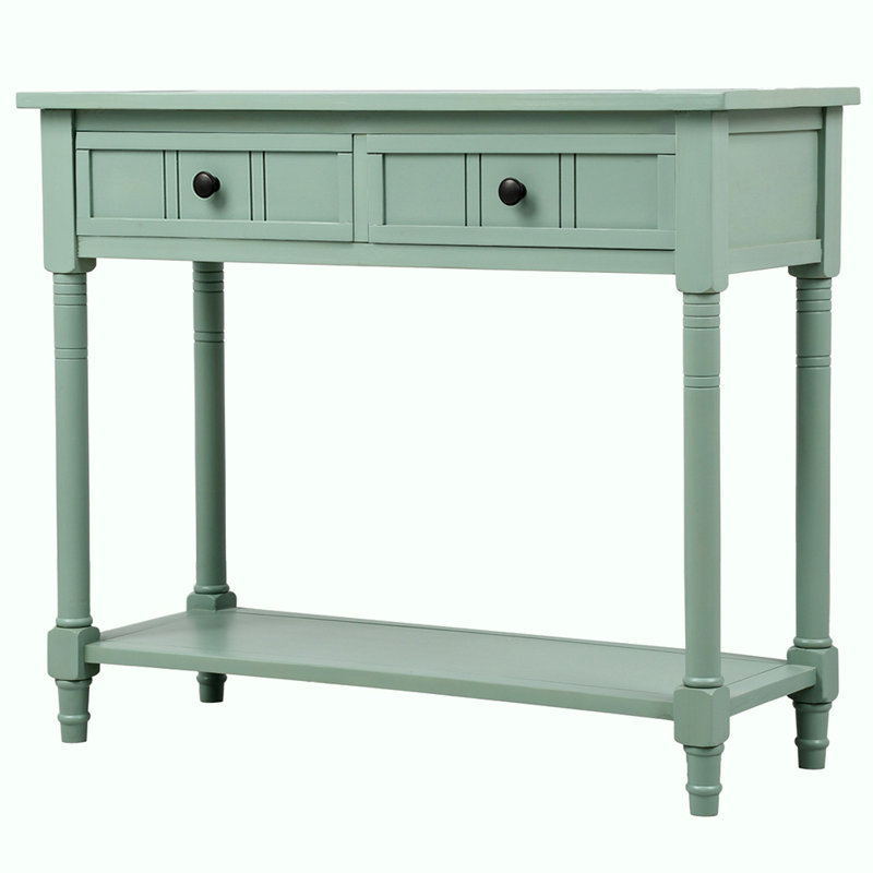 Gattilier 35.43'' Console Table, Retro Blue, 29.9" H x 35.43" W x 13.8" D