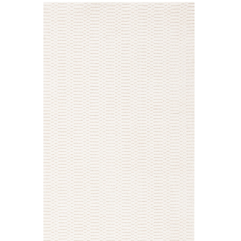 Hafiz Hand Loomed Wool/Jute/Cotton Geometric Rug in Beige, Rectangle 9' x 12'