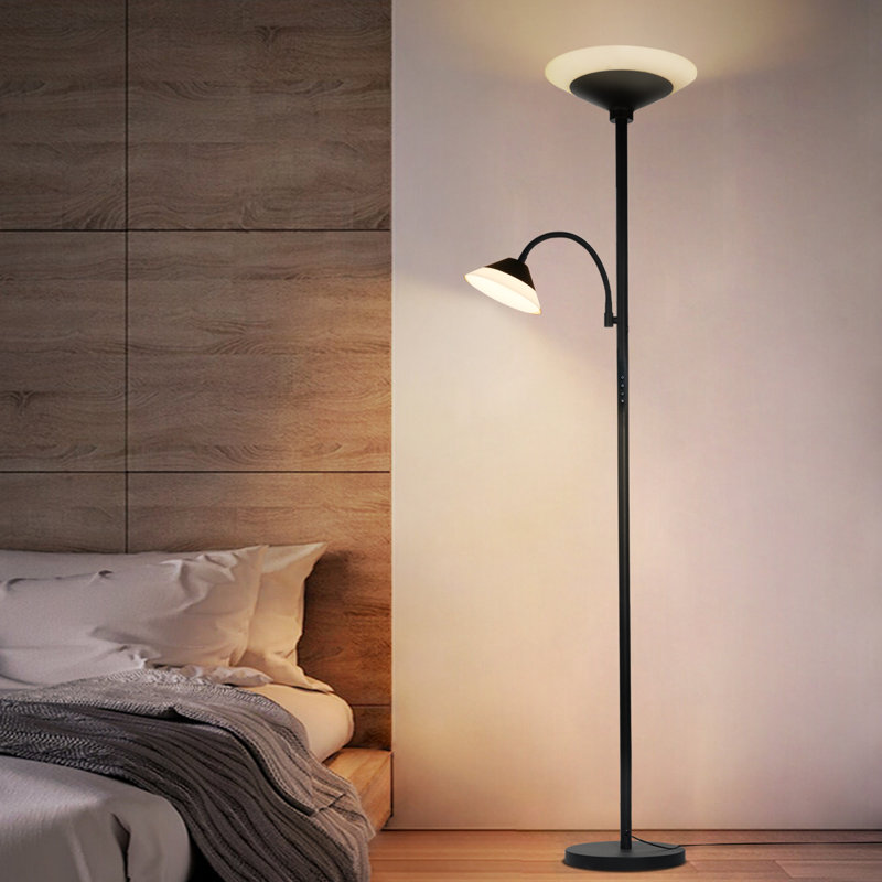 71'' Torchiere Uplight Floor Lamp with Reading Light