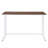 Walnut And White Writing Desk With Usb Port-2093563366