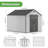 Patio Plastic Portable Outdoor Storage Shed with Deck-127386047