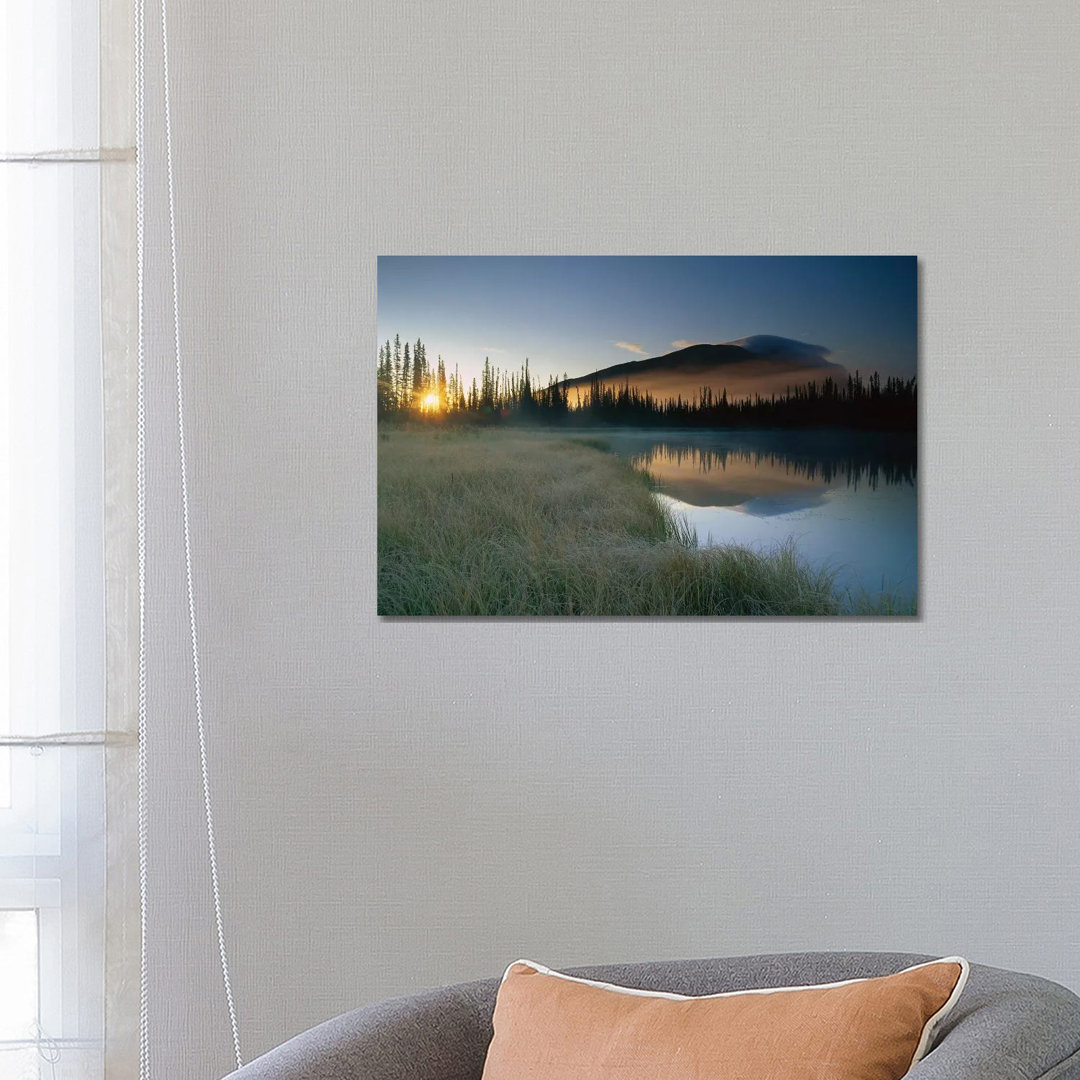 Pond Reflecting Nisling Range, Yukon Territory, Canada von Tim Fitzharris - Gallery-Wrapped Canvas Giclée on Canvas