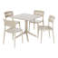 Ensemble repas carré pour 4 personnes-258581713