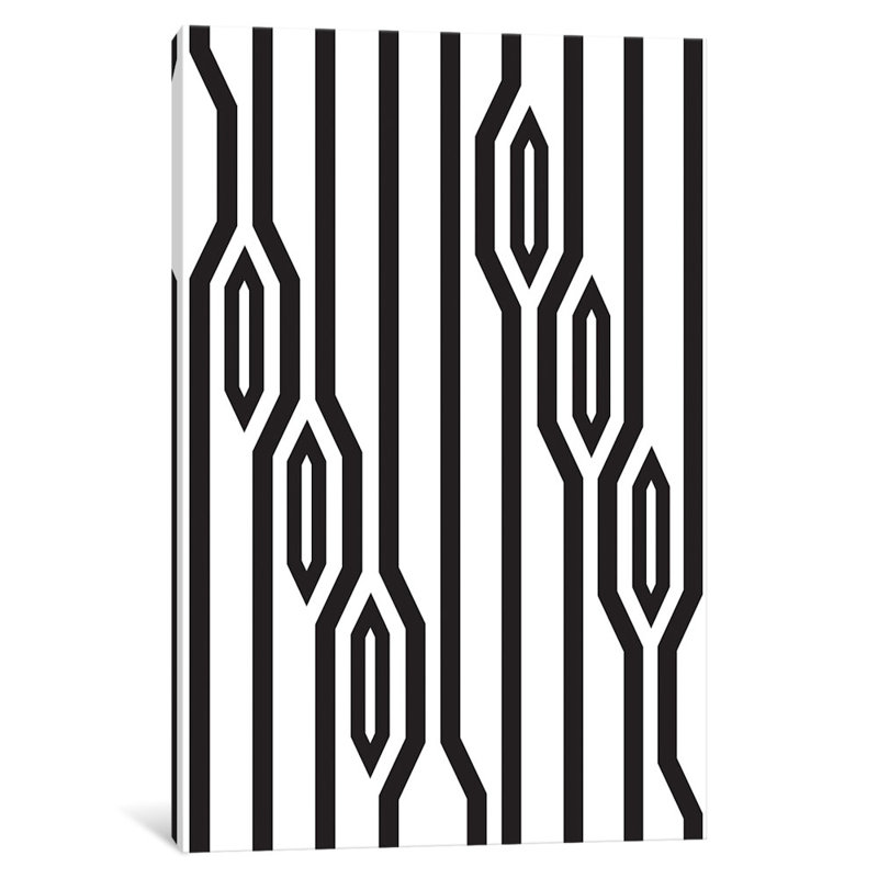 «Lignes verticales» - impression, Toile, H 12 po x l 8 po x P 0,75 po