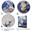Art mural bleu et blanc Boho Flower Pottery III - Boho Pottery-1551783043-1551783049