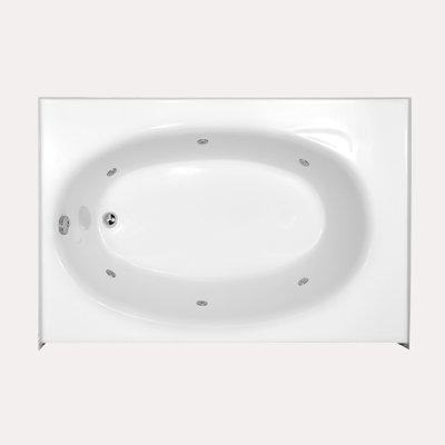 Baignoire tourbillon en alcôve / tuile de 60 po x 42 po Builder