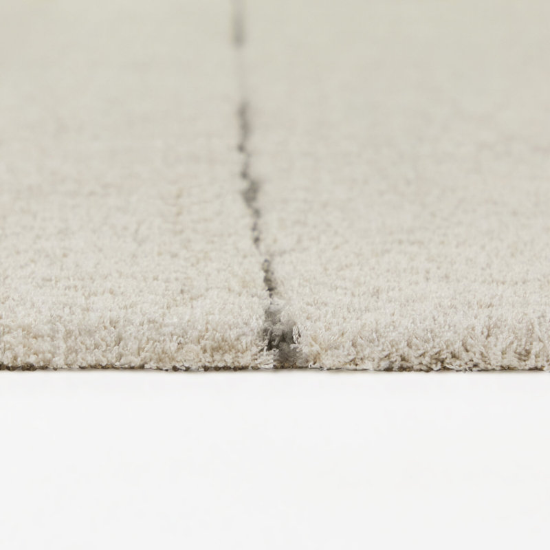 Yelton Grey Organic Modern Geo Area Rug, Rectangle 5'3" x 7'