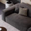 Coussin modulaire en polyester gris foncé-1470788698