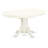7 Piece Dining Table Set consists of an Oval Dinner Table with Butterfly Leaf and 6 Faux Leather Dining Room Chairs, Linen White-849590731-844649420-935629899