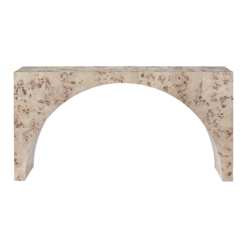 60" Arc Burl Console Table