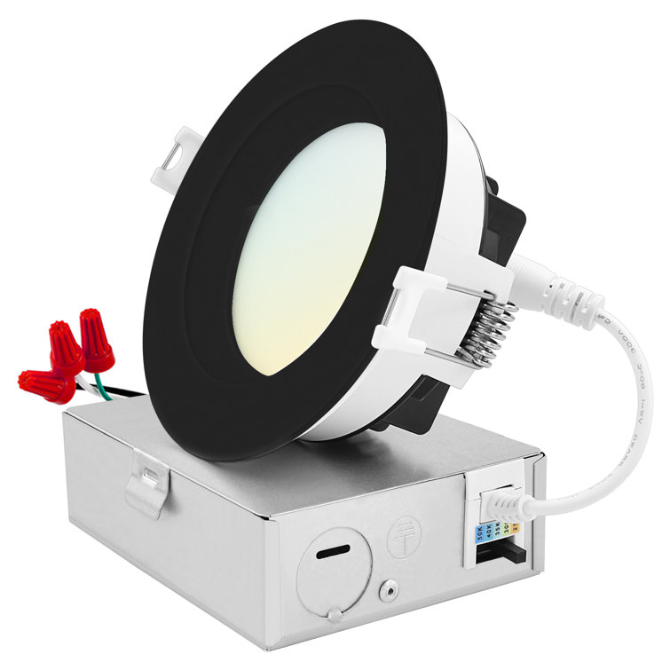4” Ultra Slim Tunable CCT New Construction IC LED Canless Recessed Lighting Kit