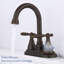 Bathroom faucet with 360 degree turn spout