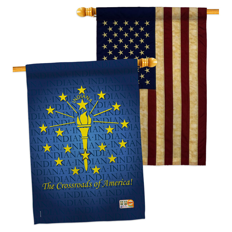 Drapeau de maison en polyester 2 faces 3 pi 3 po x 2 pi 3 po Home Decor