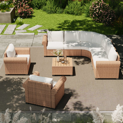 7 - Person Outdoor Wicker Seating Group