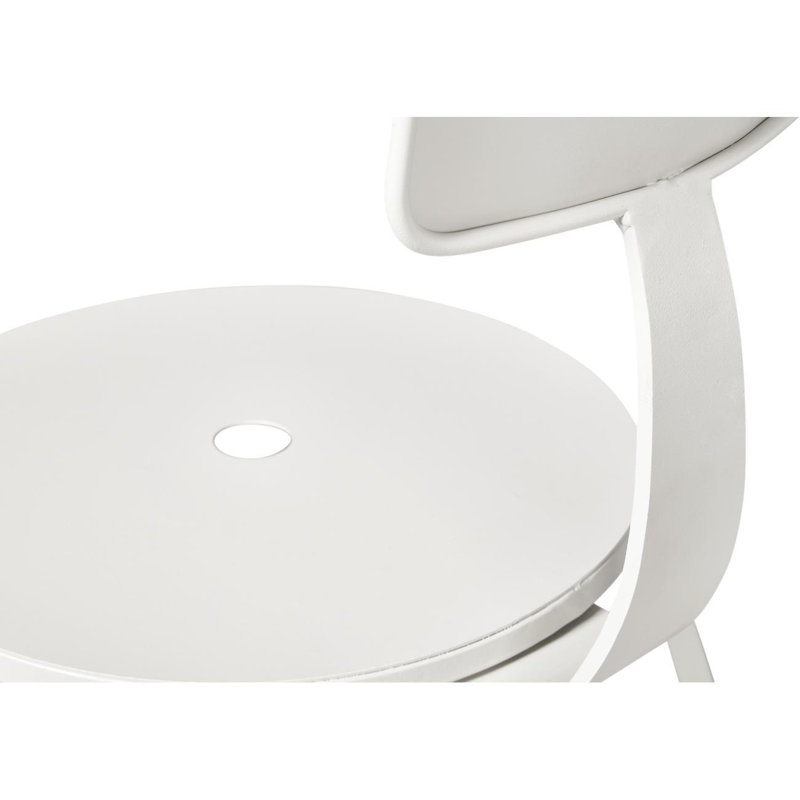 Todd 44cm H Metal Slat Back Side Chair, White