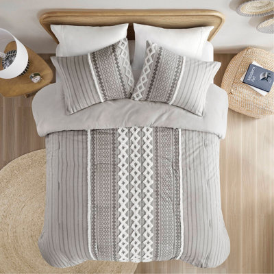 Ensemble d'édredon en coton avec chenille