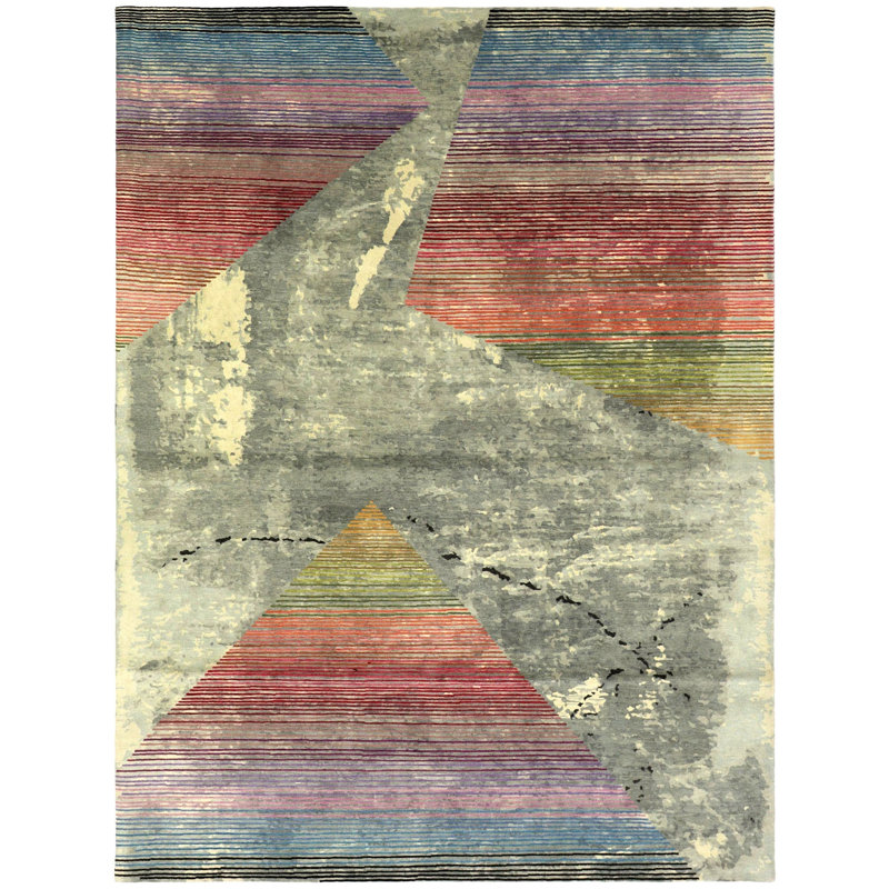 Wool And Silk Nepal One-of-a-Kind Rectangle 9' X 12' Area Rug