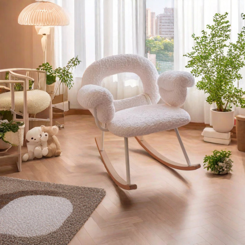 Chaise berçante Donut, Blanc