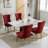 Stylish High Dining Chair , 2 Units, Burgundy Velvet, Golden Stainless Steel Legs And Decorative Trim Modern Chairs Pieces, Wine Red Velvet Upholstery, Legs, Stable Solid Wood Frame, Resilient Foam-773786300-773786291