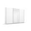 Kulmbach 3 Sliding Door Wardrobe 271 cm Alpinwhite/Glass White INCL. Delivery and Assembly-18362730-18362728