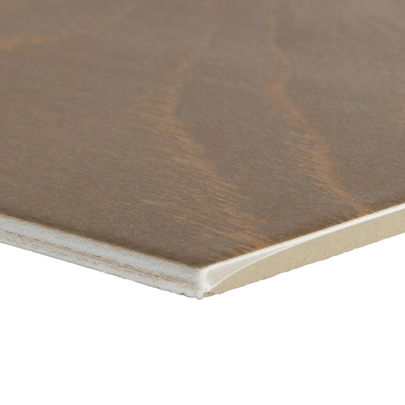 Bricola Gris 10" x 8" Porcelain Wood Look Wall & Floor Tile, Brown