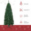 Sapin de Noël artificiel mince de 6 pi de hauteur non éclairé avec branches réalistes et 583 pointes